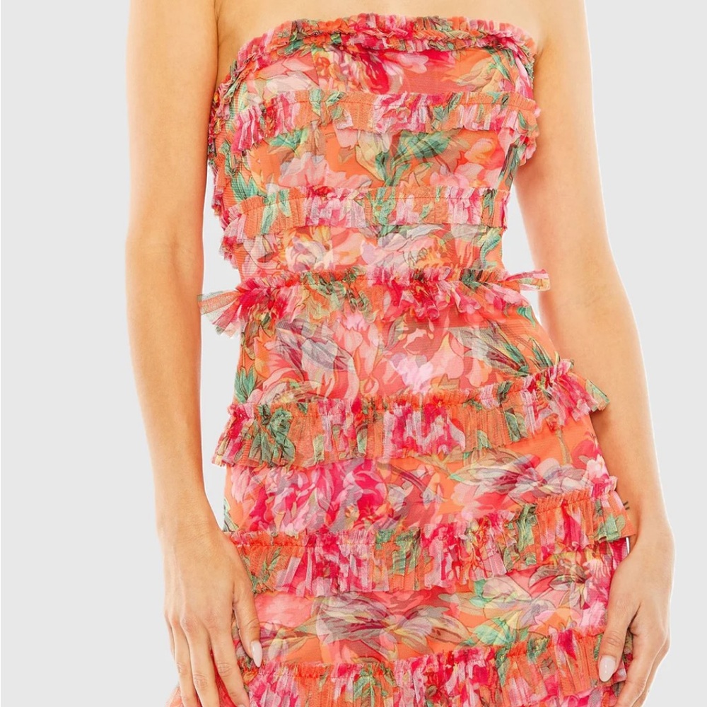 Floral Strapless Dress